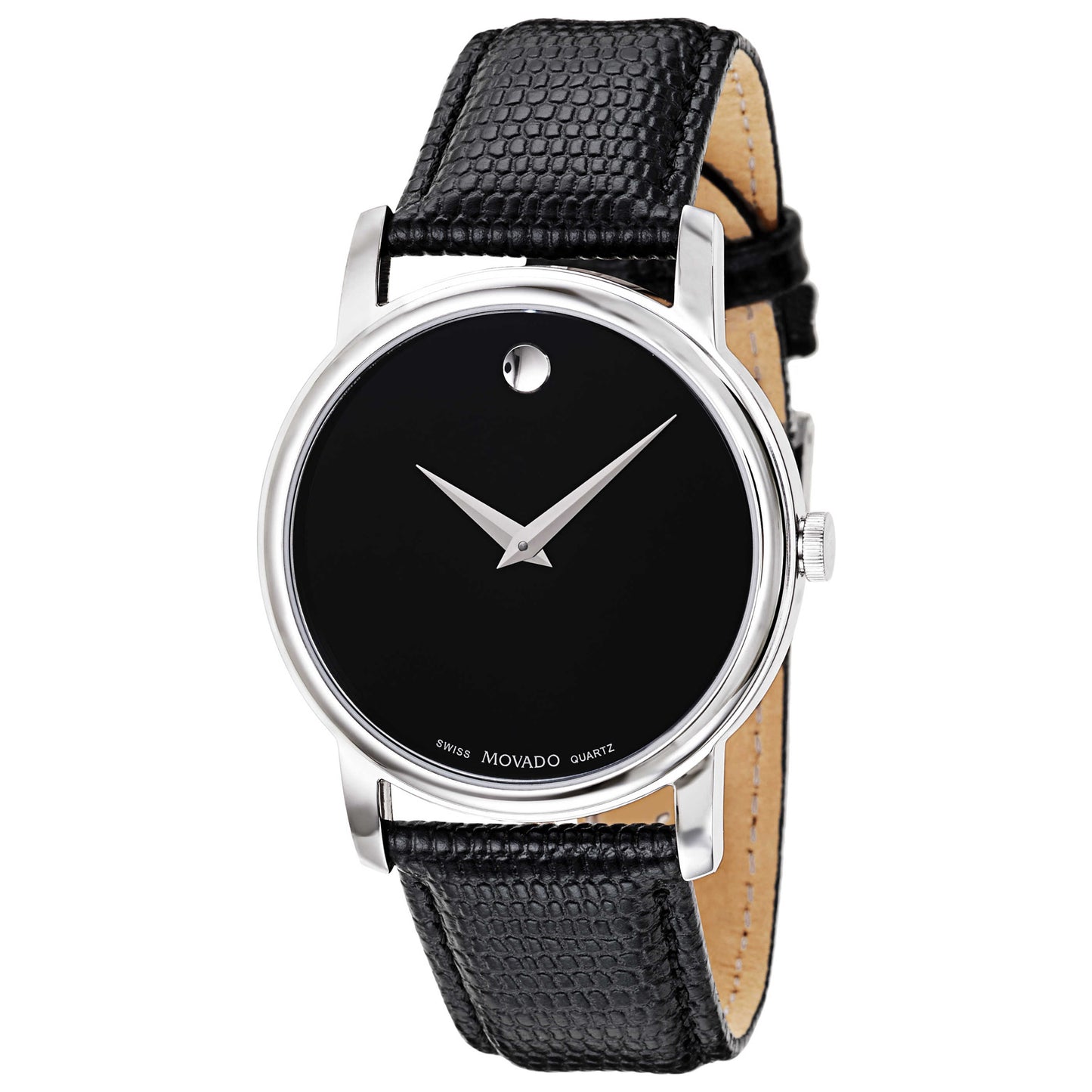 Front view of Movado Museum Men's Swiss Quartz (Battery-Powered) Watch 2100002