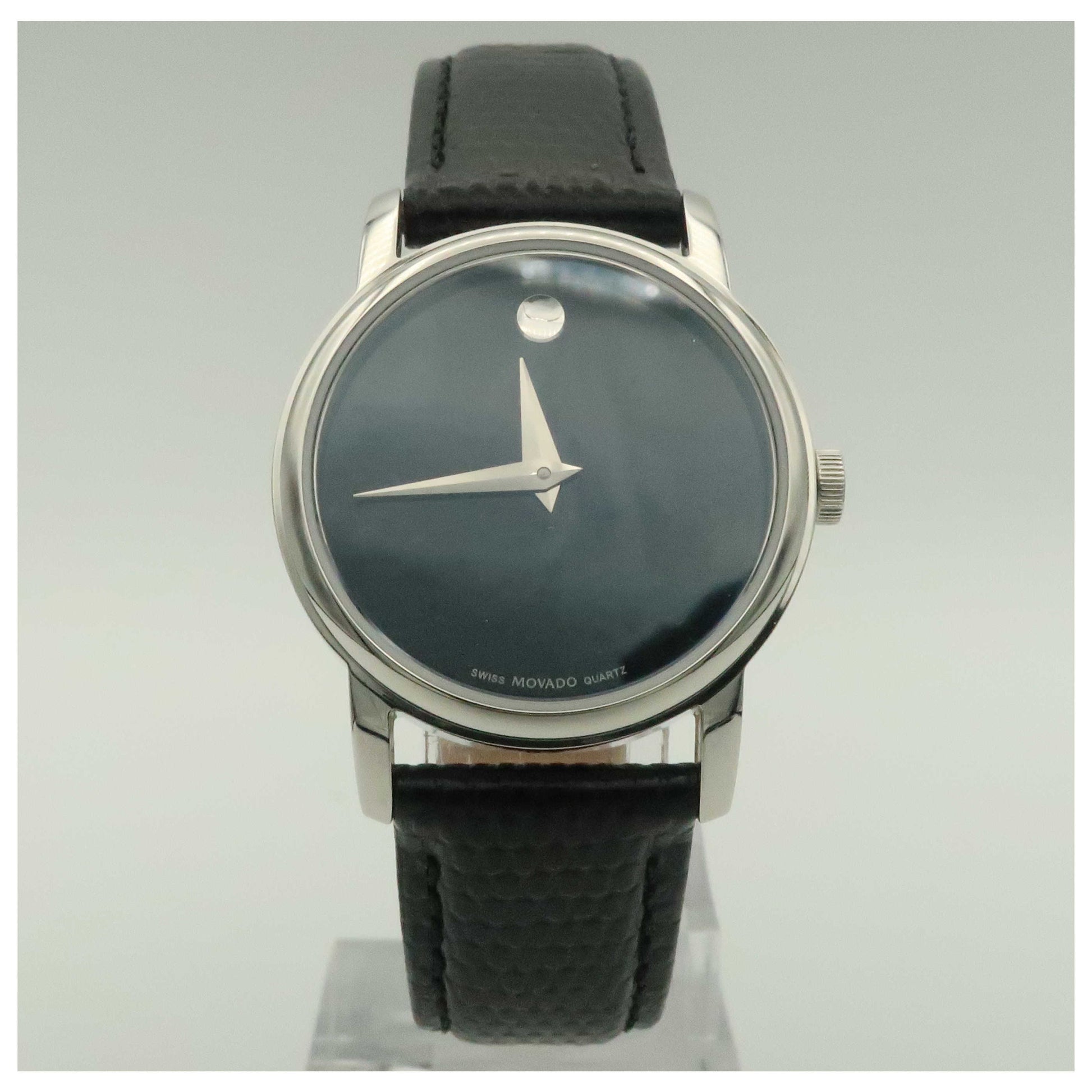 Front view of Movado Museum Women's Swiss Quartz (Battery-Powered) Watch 2100004-SDV