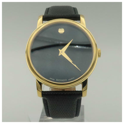 Front view of Movado Museum Men's Swiss Quartz (Battery-Powered) Watch 2100005-SDV
