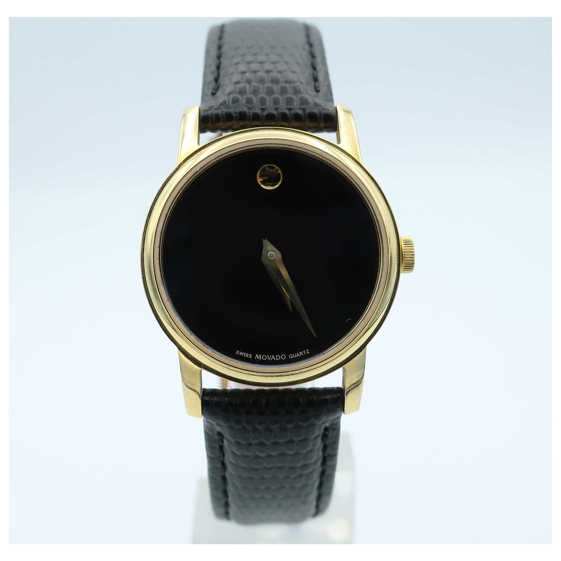 Front view of Movado Museum Women's Swiss Quartz (Battery-Powered) Watch 2100006-PO