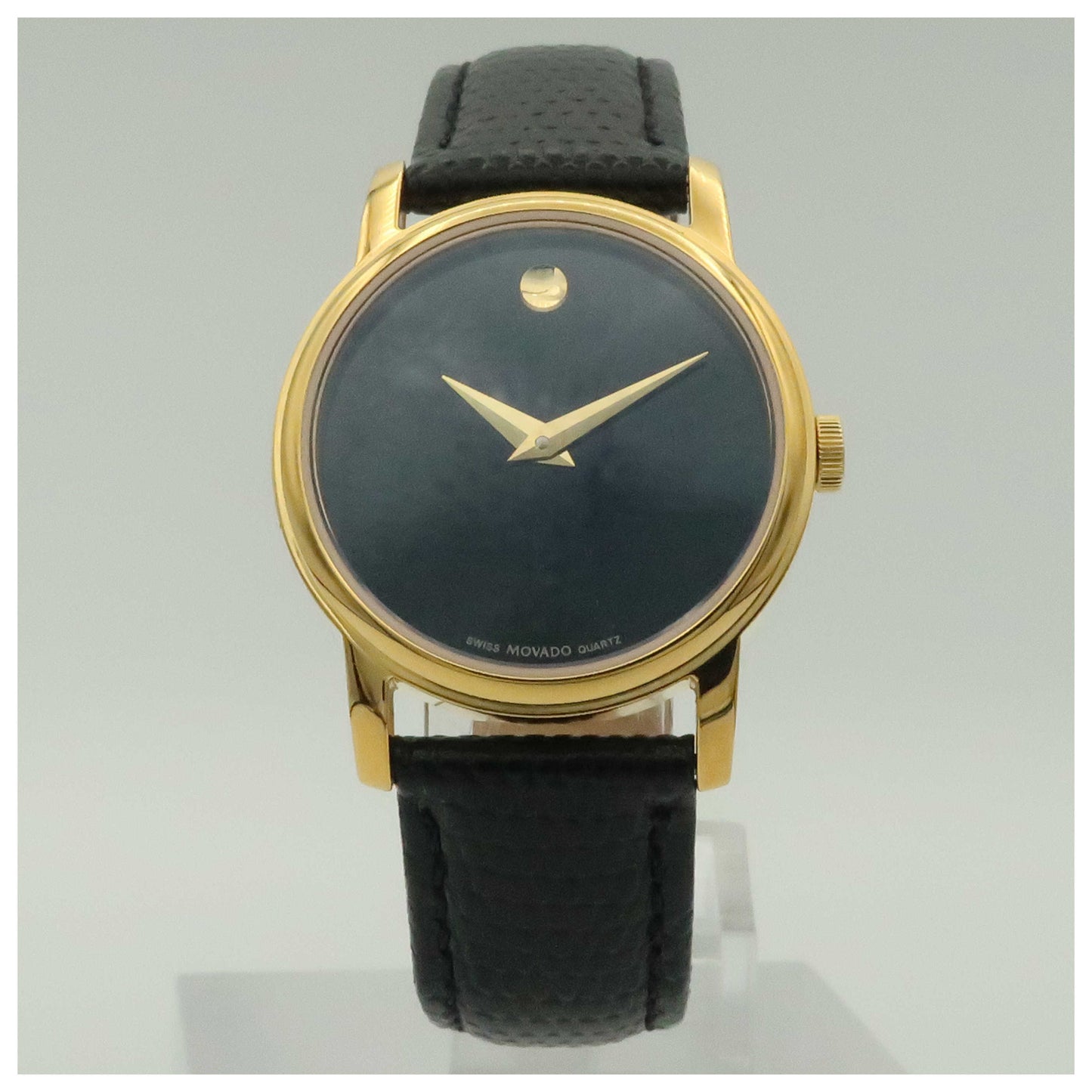 Front view of Movado Museum Women's Swiss Quartz (Battery-Powered) Watch 2100006-SDV