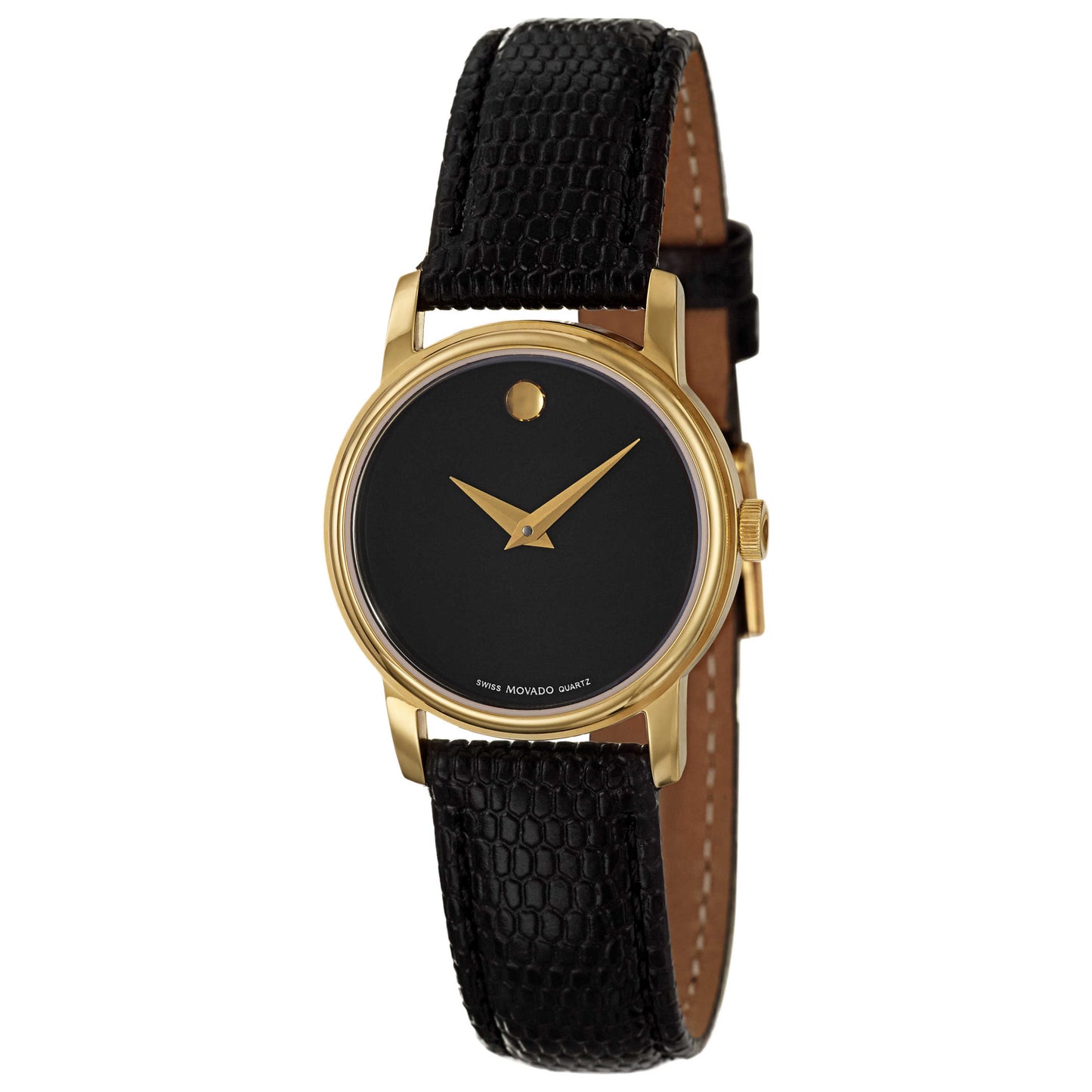 Front view of Movado Museum Women's Swiss Quartz (Battery-Powered) Watch 2100006