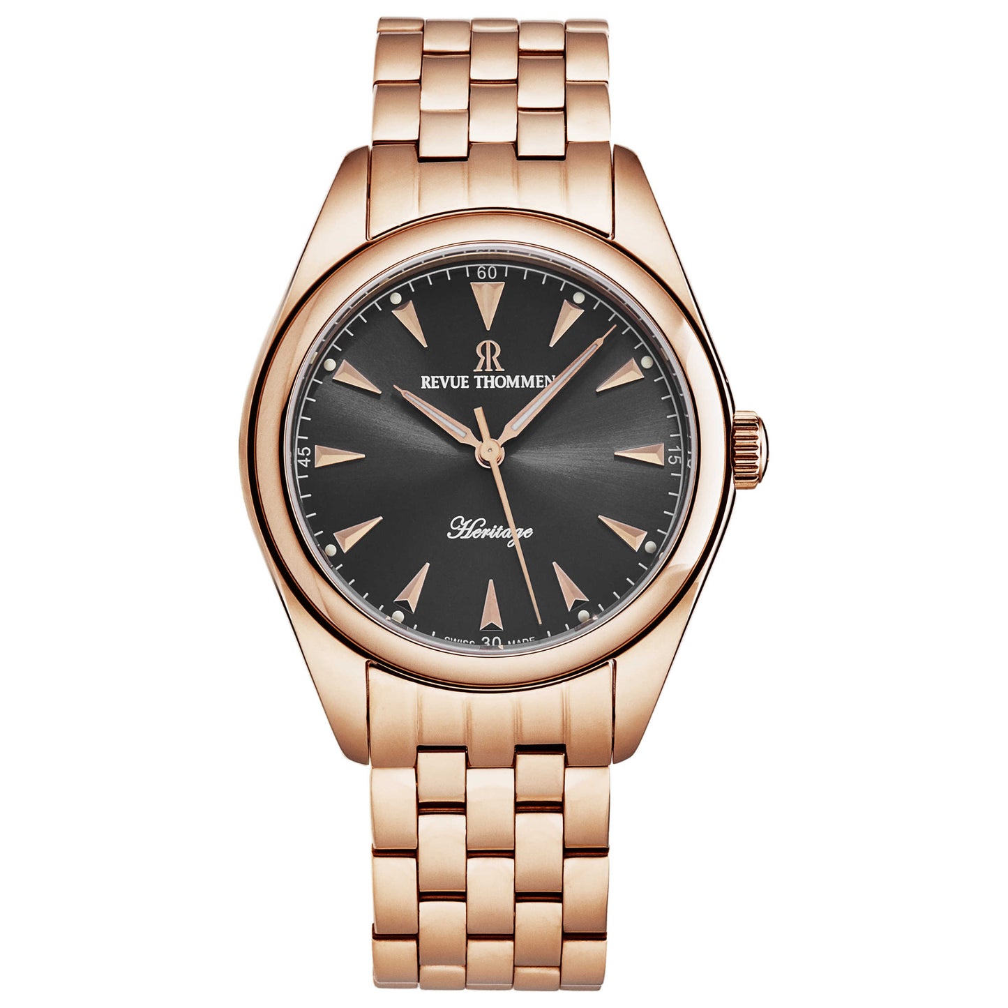 Front view of Revue Thommen Heritage Men's Automatic Watch 21010.2162