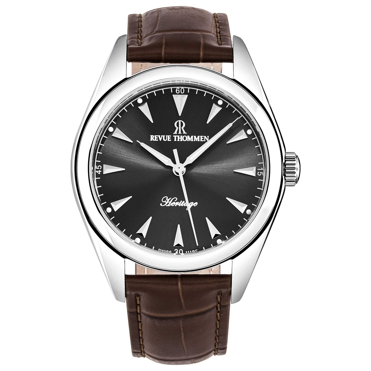 Front view of Revue Thommen Heritage Men's Automatic Watch 21010.2521