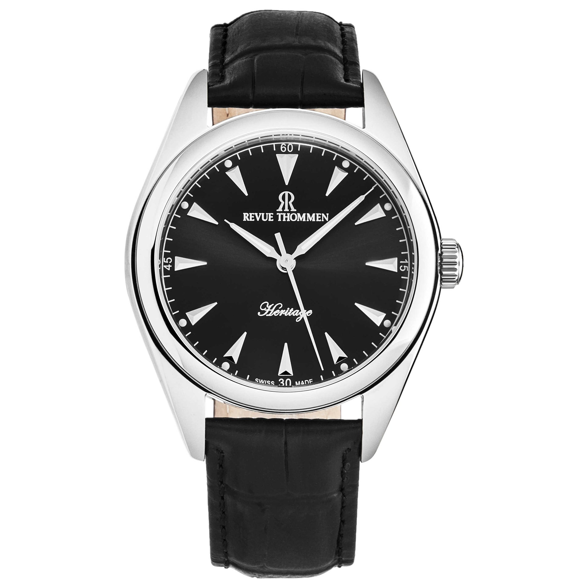 Front view of Revue Thommen Heritage Men's Automatic Watch 21010.2538