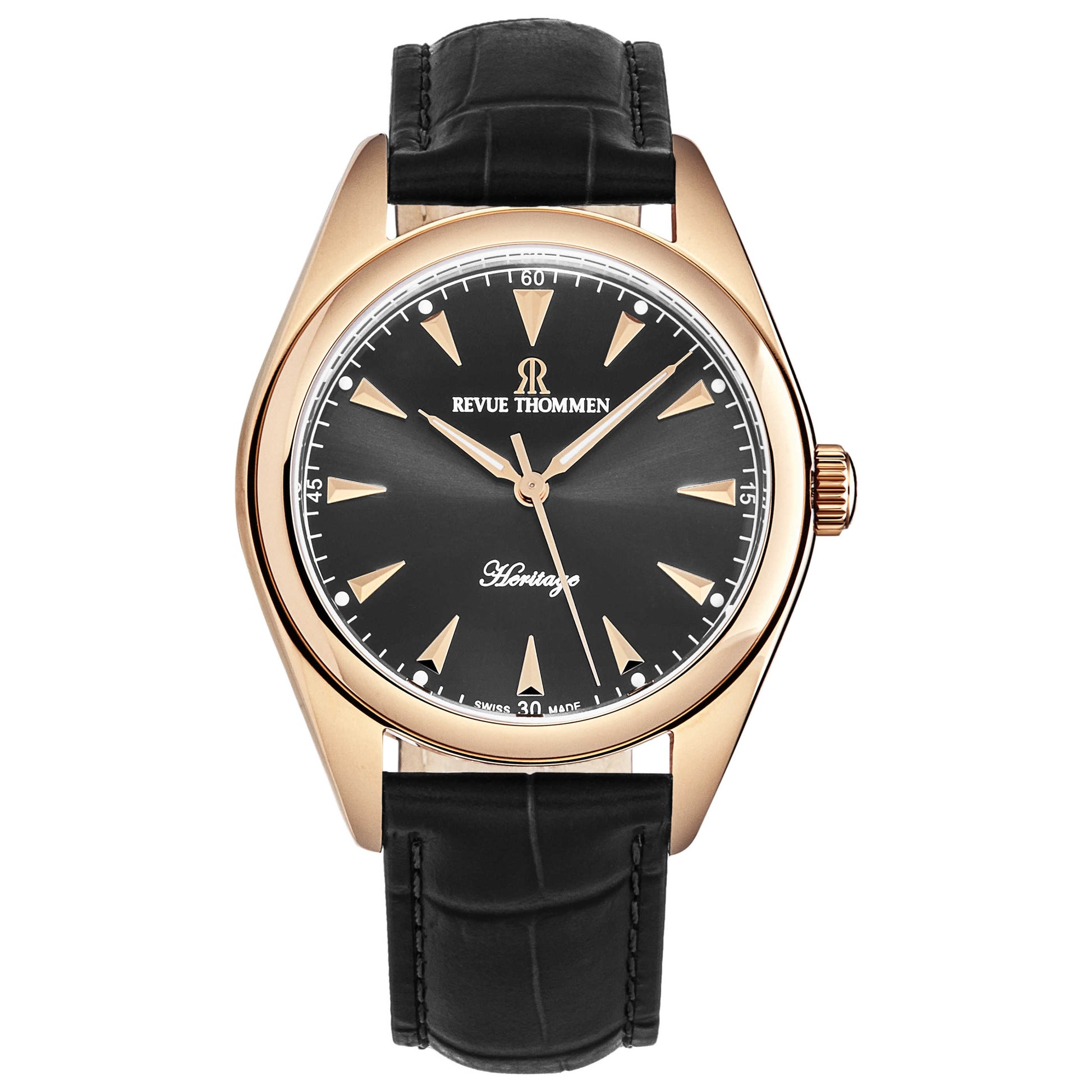 Front view of Revue Thommen Heritage Men's Automatic Watch 21010.2562