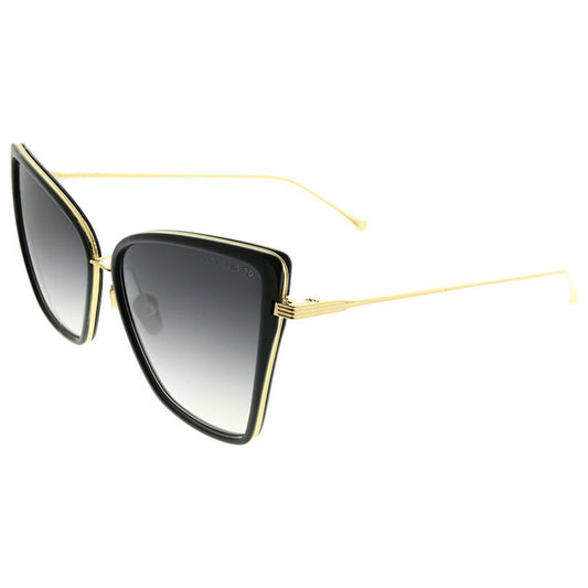 Front view of Dita SunBird Women's Sunglasses 21013-A-BLK-GLD-59