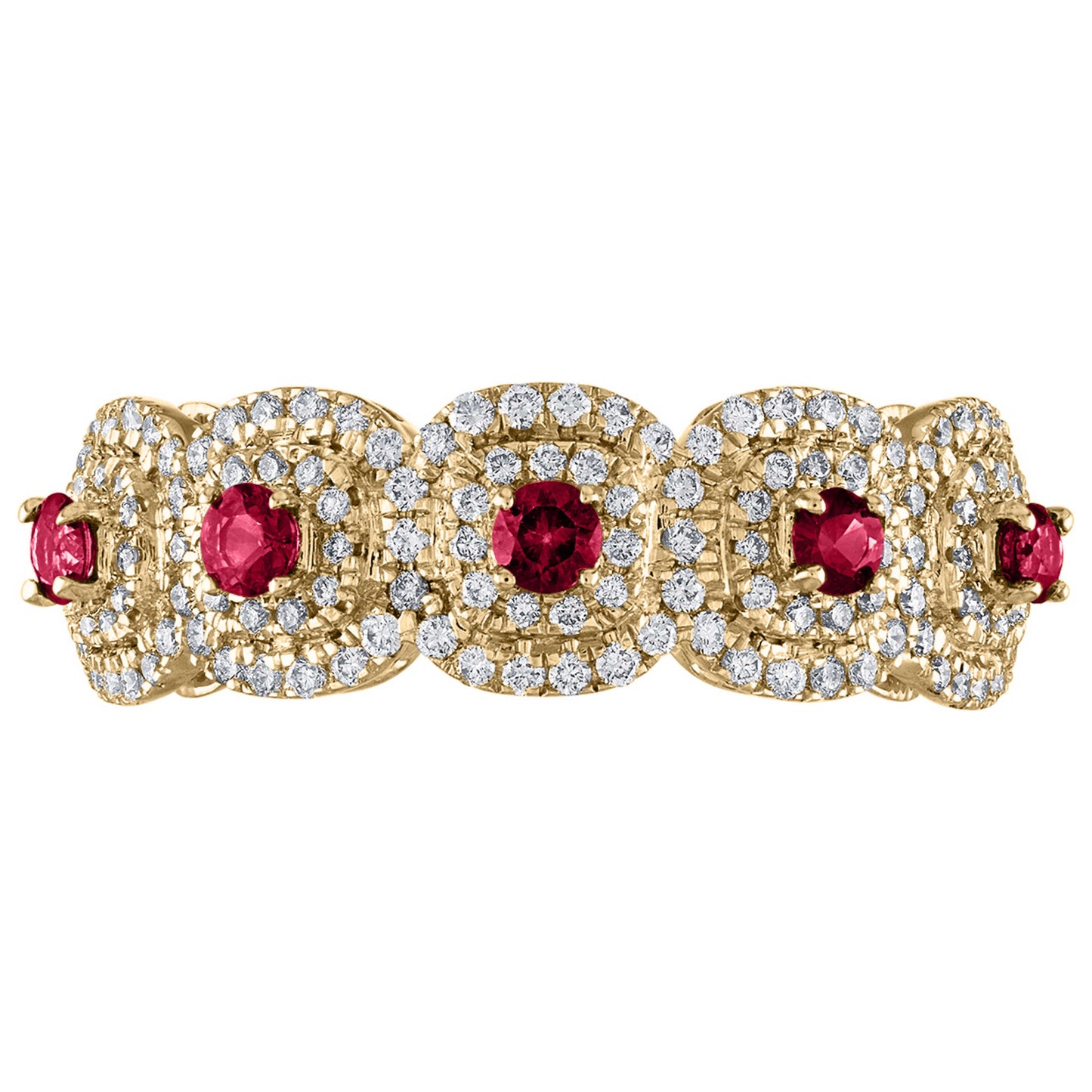 Tresorra Fashion Women's Ring 213-YG-RBY-R - Image #2
