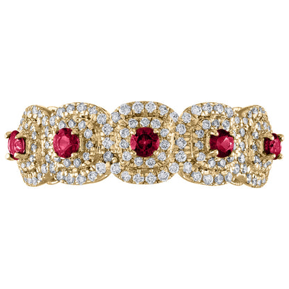 Tresorra Fashion Women's Ring 213-YG-RBY-R - Image #2
