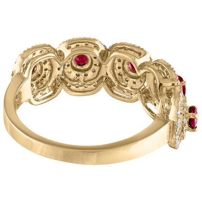Tresorra Fashion Women's Ring 213-YG-RBY-R - Image #4