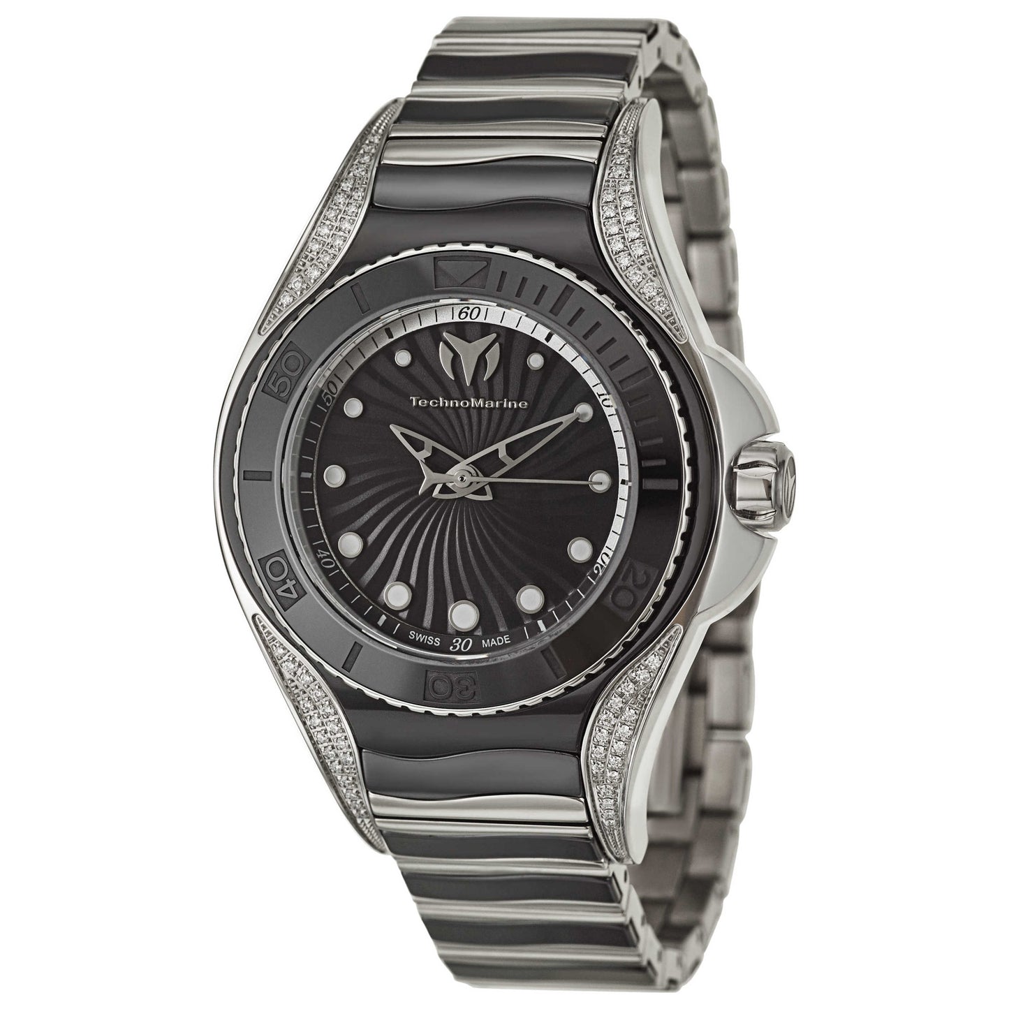 Front view of TechnoMarine Blue Manta Women's Swiss Quartz (Battery-Powered) Watch 213004