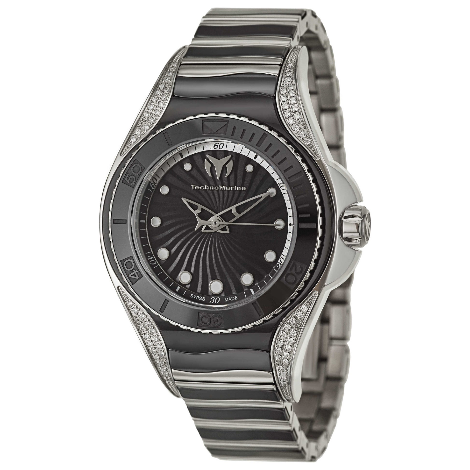 Front view of TechnoMarine Blue Manta Women's Swiss Quartz (Battery-Powered) Watch 213004