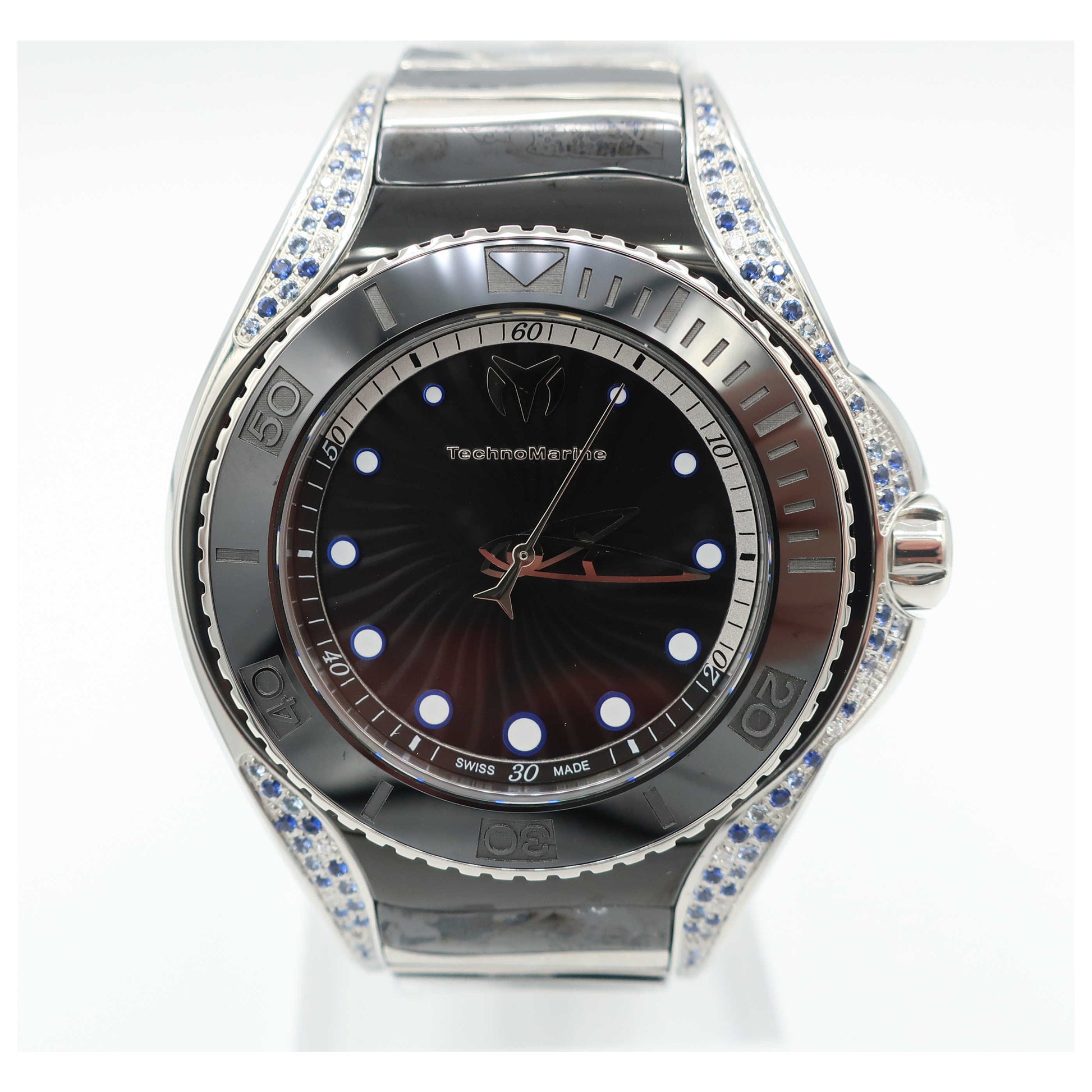 Front view of TechnoMarine Blue Manta Women's Swiss Quartz (Battery-Powered) Watch 213005-SD