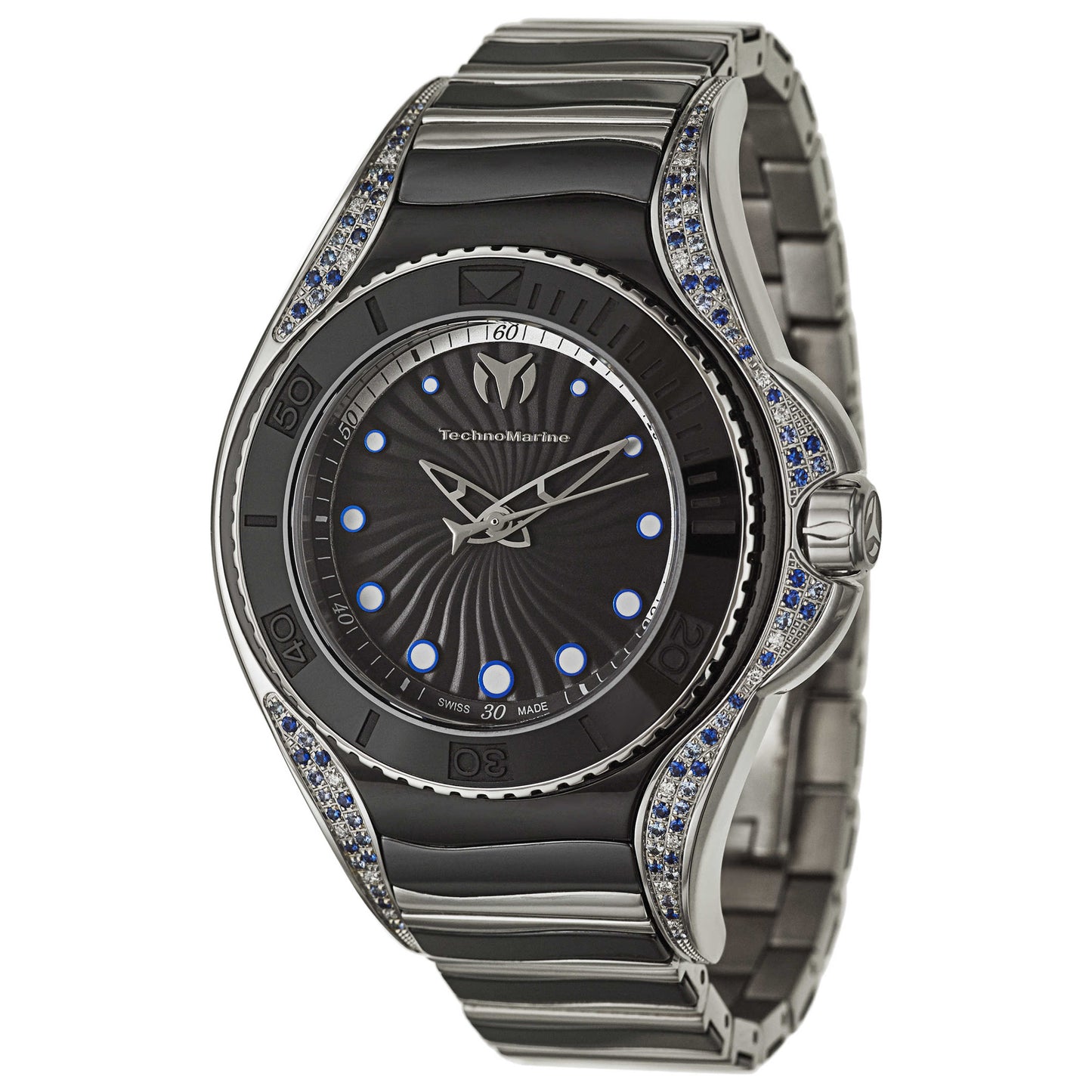Front view of TechnoMarine Blue Manta Women's Swiss Quartz (Battery-Powered) Watch 213005