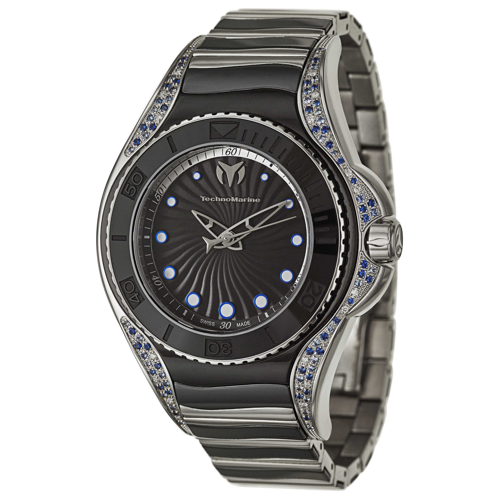 Front view of TechnoMarine Blue Manta Women's Swiss Quartz (Battery-Powered) Watch 213005