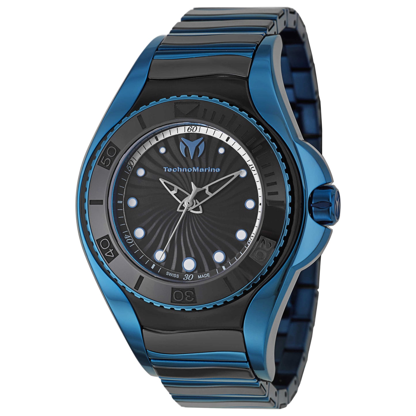 Front view of TechnoMarine Blue Manta Women's Swiss Quartz (Battery-Powered) Watch 214005