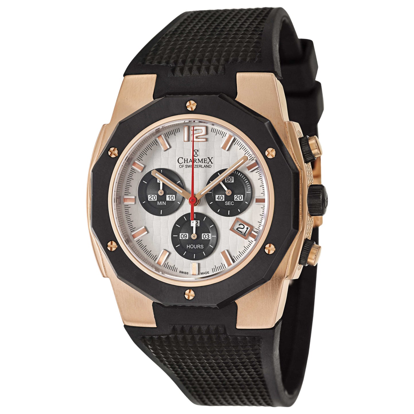 Front view of Charmex Brooklands Men's Swiss Quartz (Battery-Powered) Watch 2190