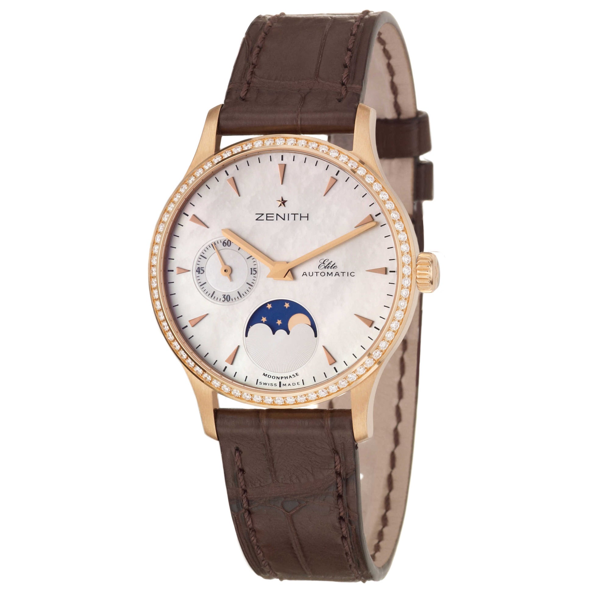 Front view of Zenith Class Lady Women's Automatic Watch 22-1225-692-80-C665