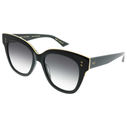 Front view of Dita Day Tripper Unisex Sunglasses 22031-A-BLK-GLD-55