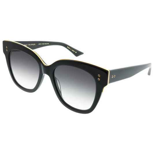 Front view of Dita Day Tripper Unisex Sunglasses 22031-A-BLK-GLD-55