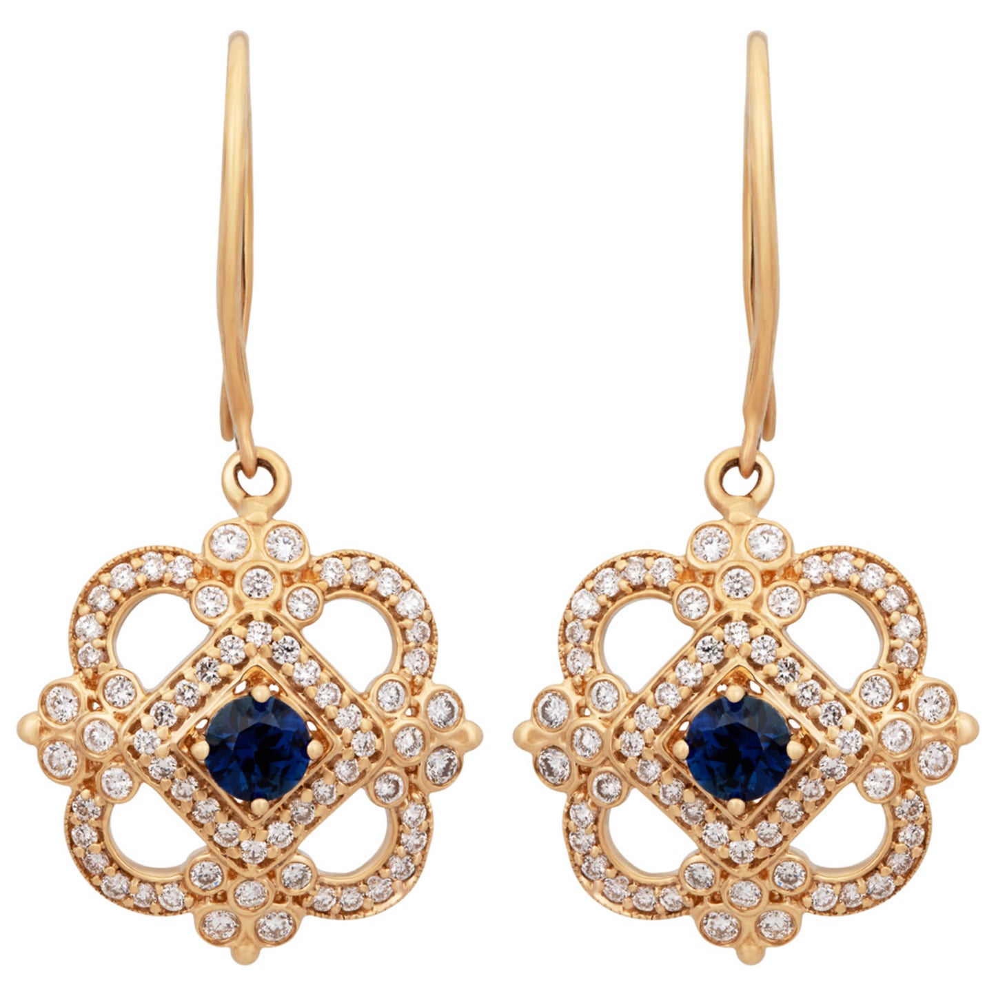 Front view of Tresorra Fashion Women's Earrings 224-YG-BS