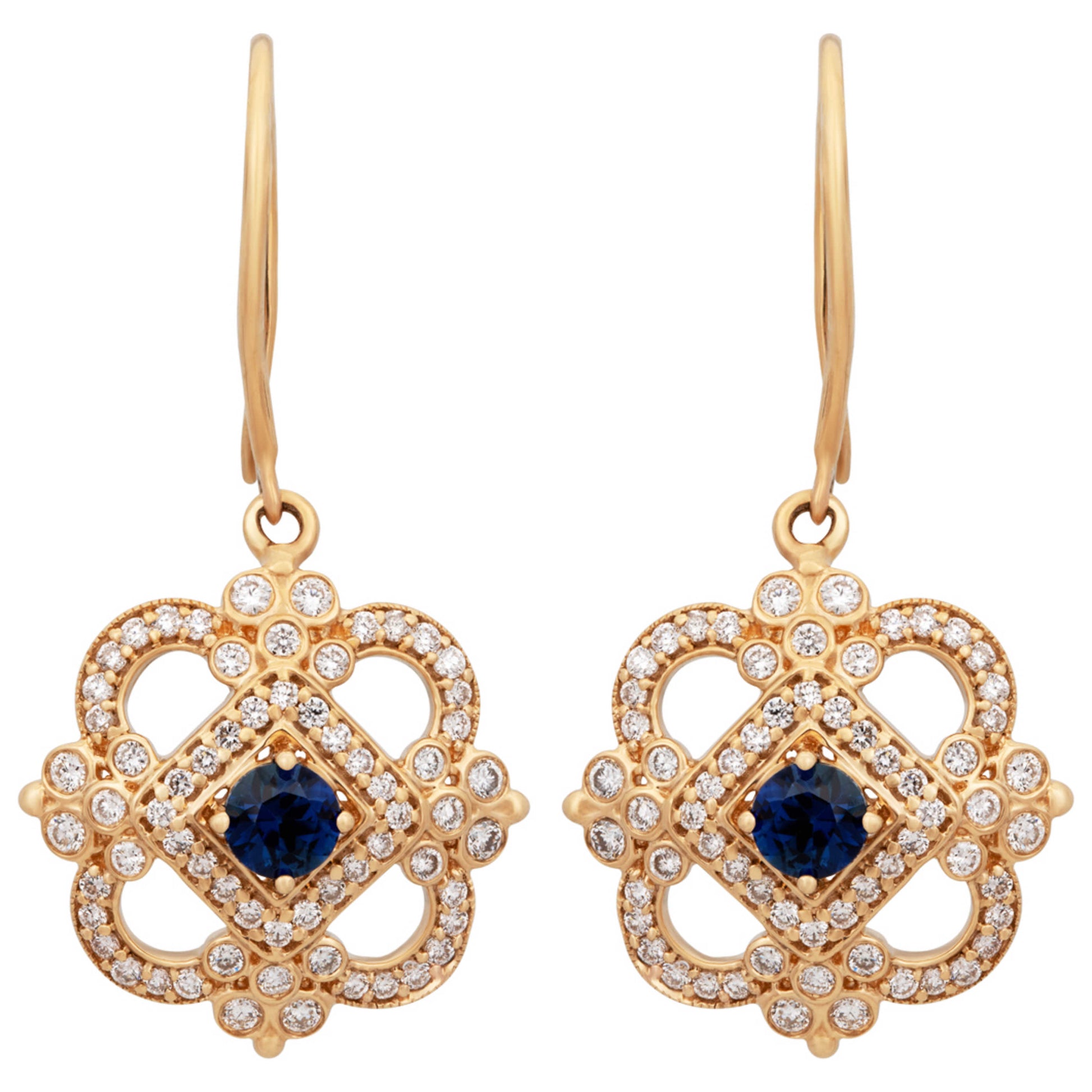 Front view of Tresorra Fashion Women's Earrings 224-YG-BS