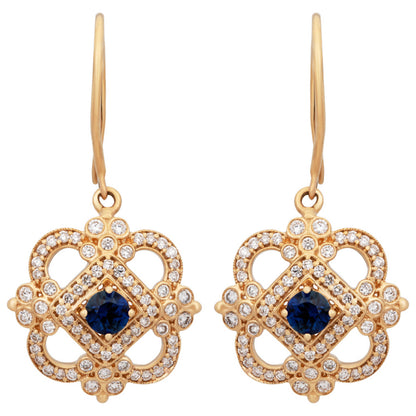 Front view of Tresorra Fashion Women's Earrings 224-YG-BS