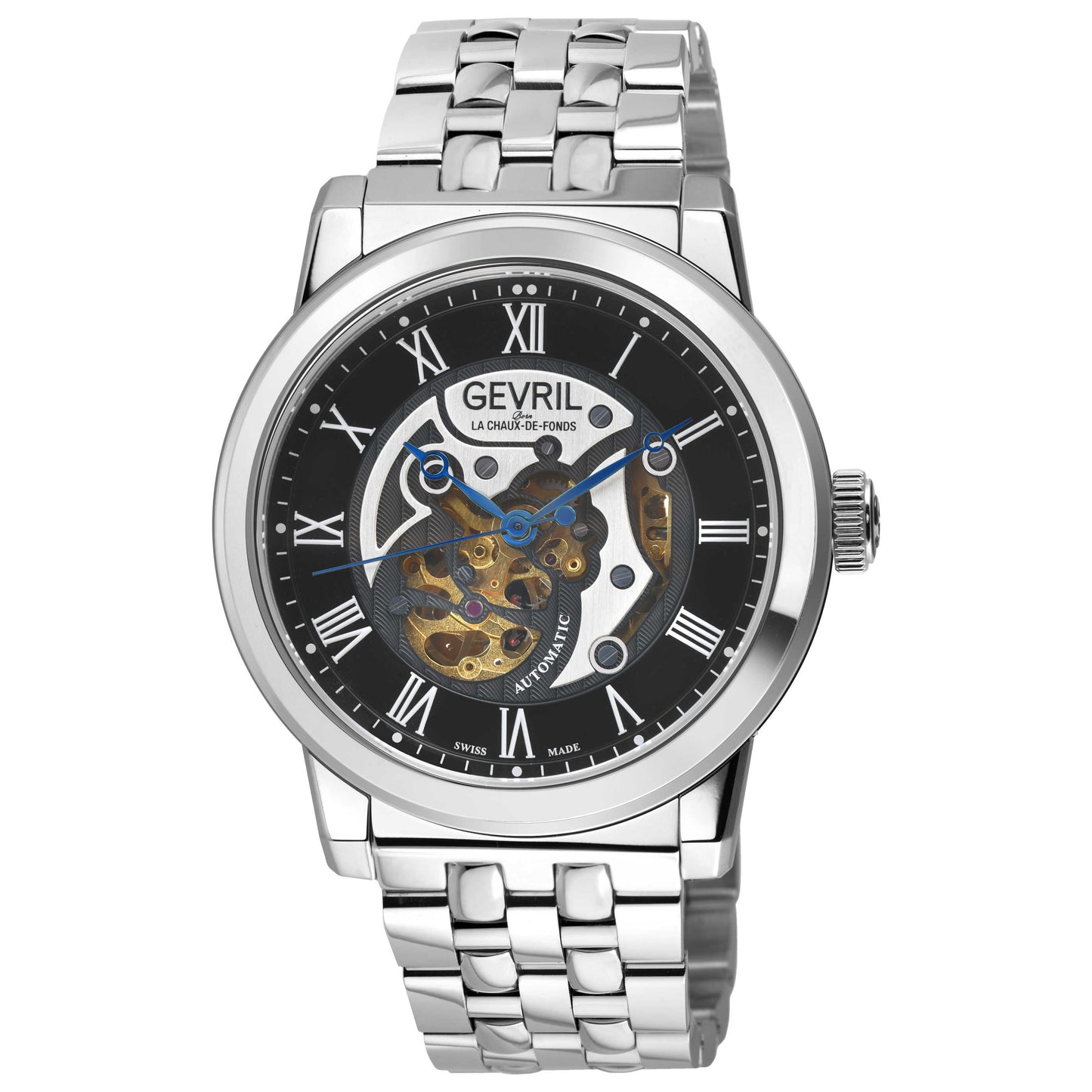 Front view of Gevril Vanderbilt Men's Automatic Watch 22691B