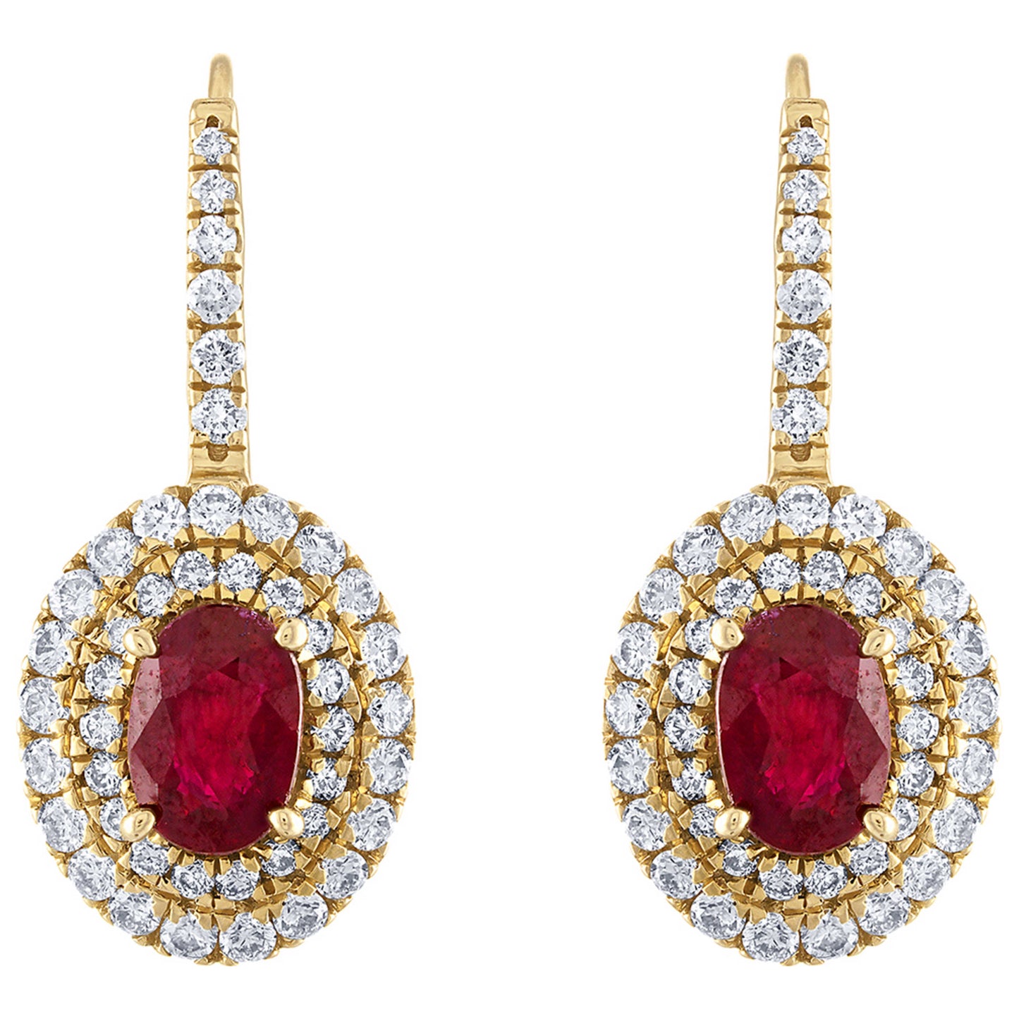 Front view of Tresorra Fashion Women's Earrings 227-RG-RBY