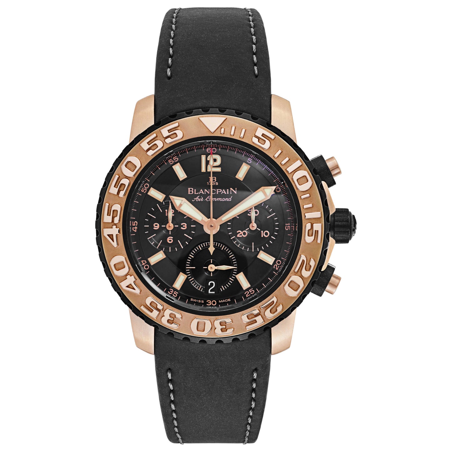 Front view of Blancpain Air Command Men's Automatic Watch 2285F-6630-64B