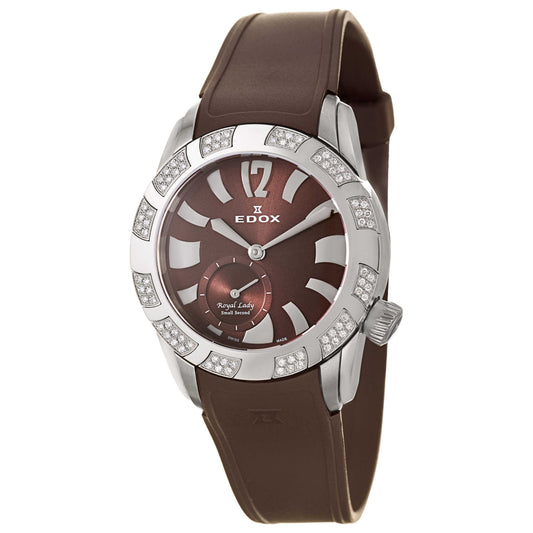 Front view of Edox Royal Lady Women's Swiss Quartz (Battery-Powered) Watch 23087-3D80-BRIN