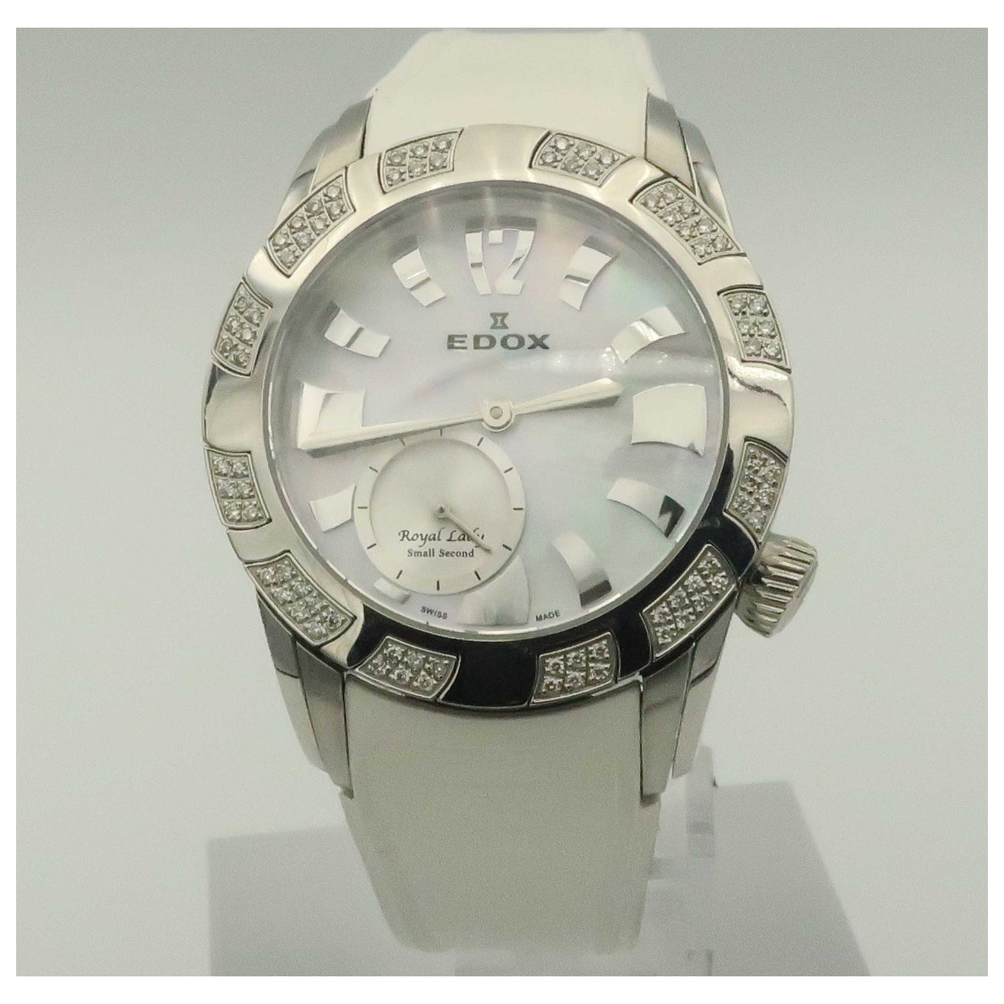 Front view of Edox Royal Lady Women's Swiss Quartz (Battery-Powered) Watch 23087-3D80-NAIN-PO