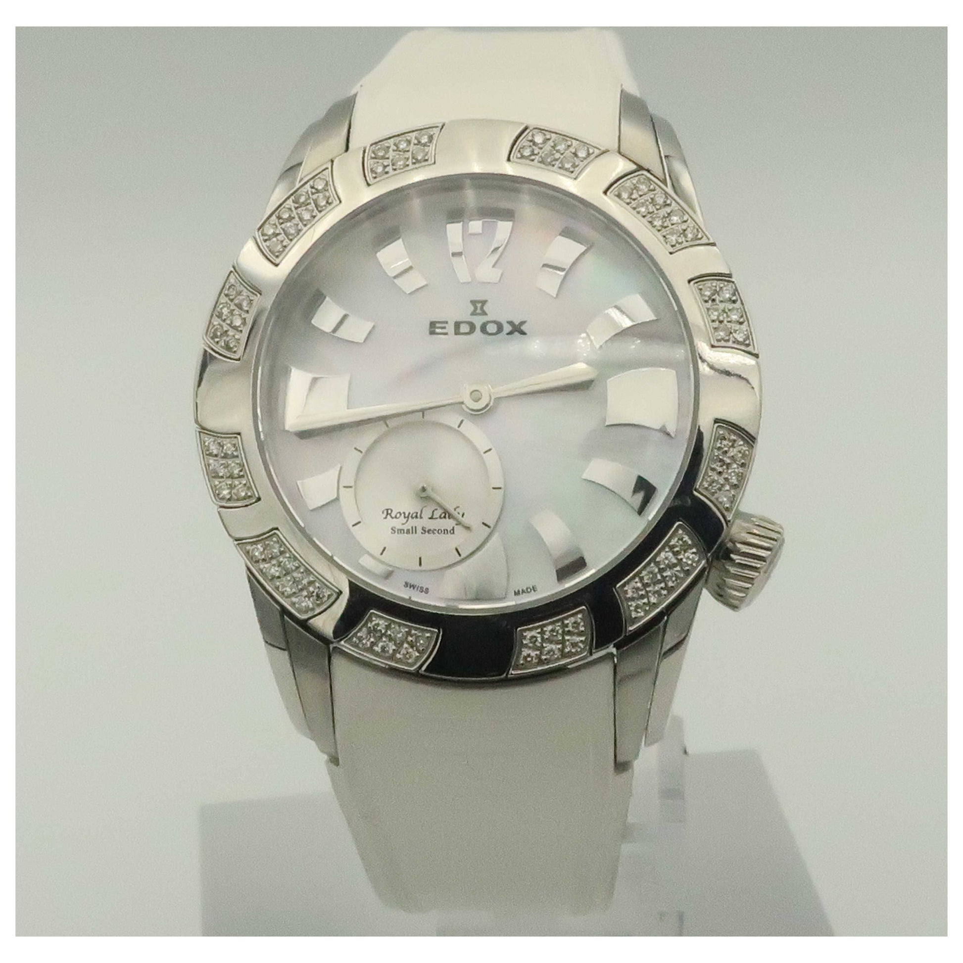 Front view of Edox Royal Lady Women's Swiss Quartz (Battery-Powered) Watch 23087-3D80-NAIN-PO