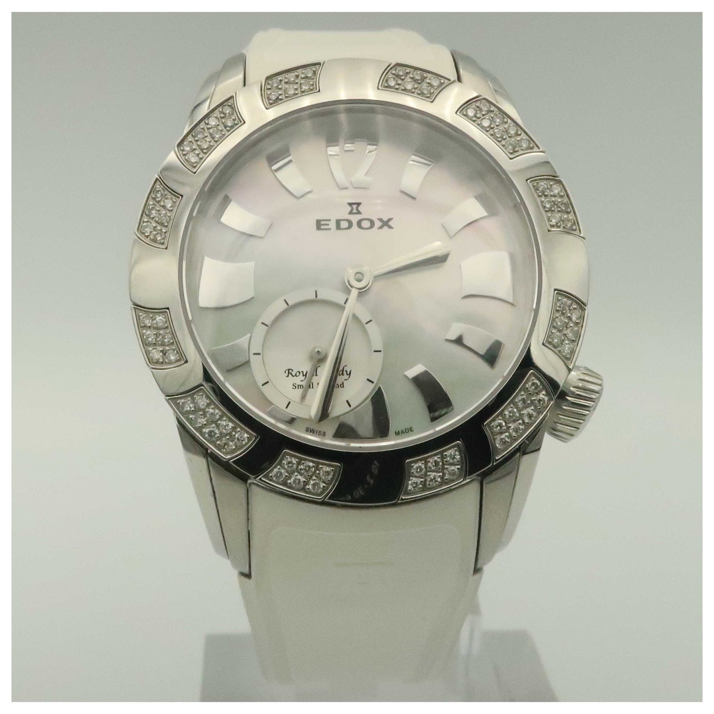 Front view of Edox Royal Lady Women's Swiss Quartz (Battery-Powered) Watch 23087-3D80-NAIN-SDV