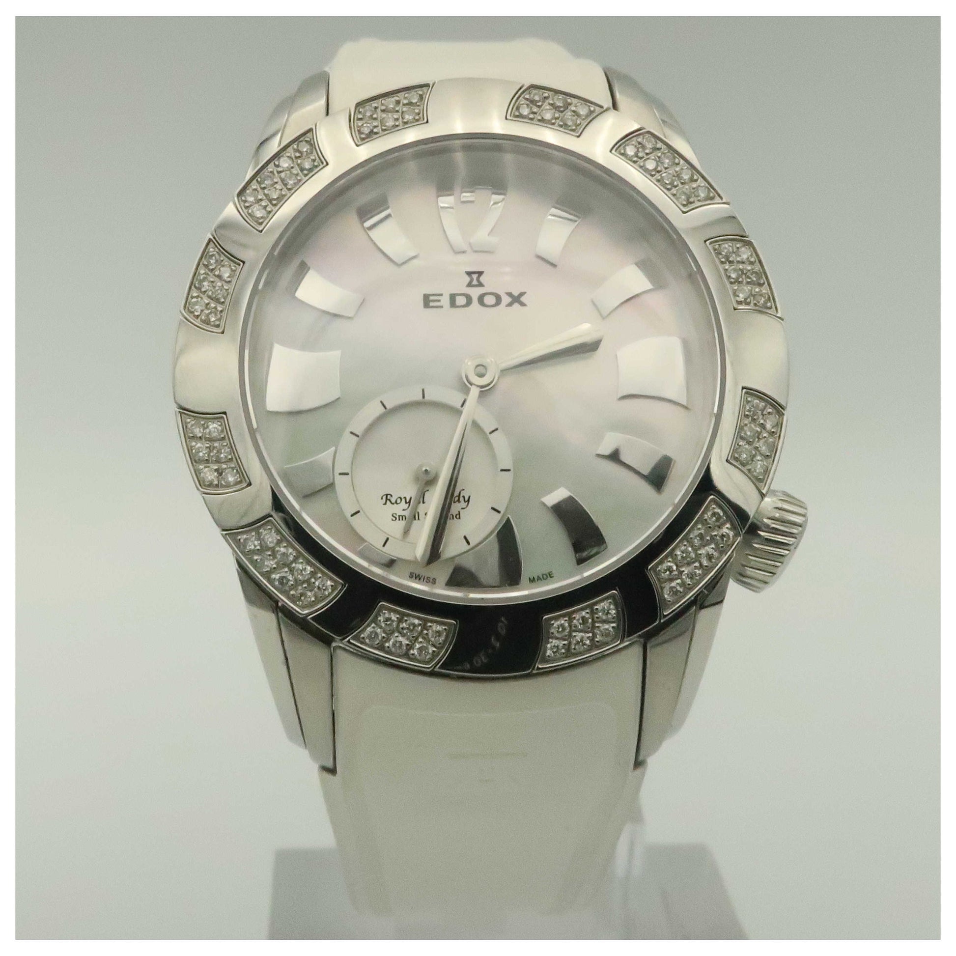 Front view of Edox Royal Lady Women's Swiss Quartz (Battery-Powered) Watch 23087-3D80-NAIN-SDV