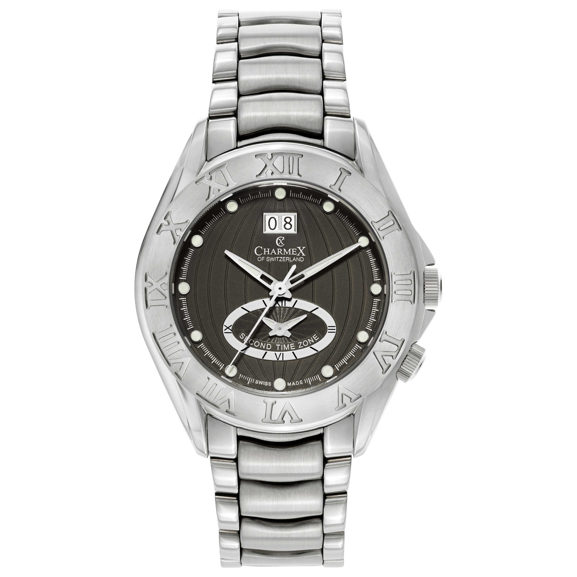 Front view of Charmex Globetrotter Men's Swiss Quartz (Battery-Powered) Watch 2326