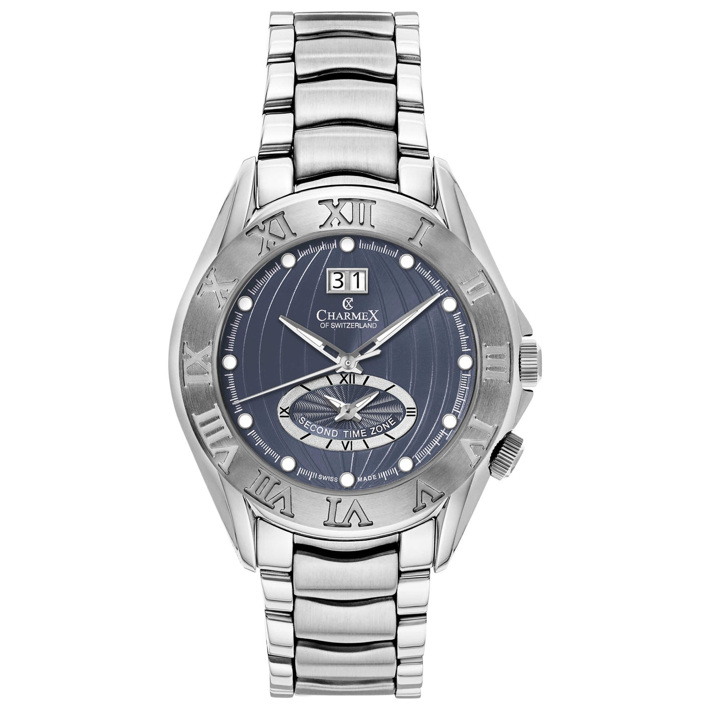 Front view of Charmex Globetrotter Men's Swiss Quartz (Battery-Powered) Watch 2327