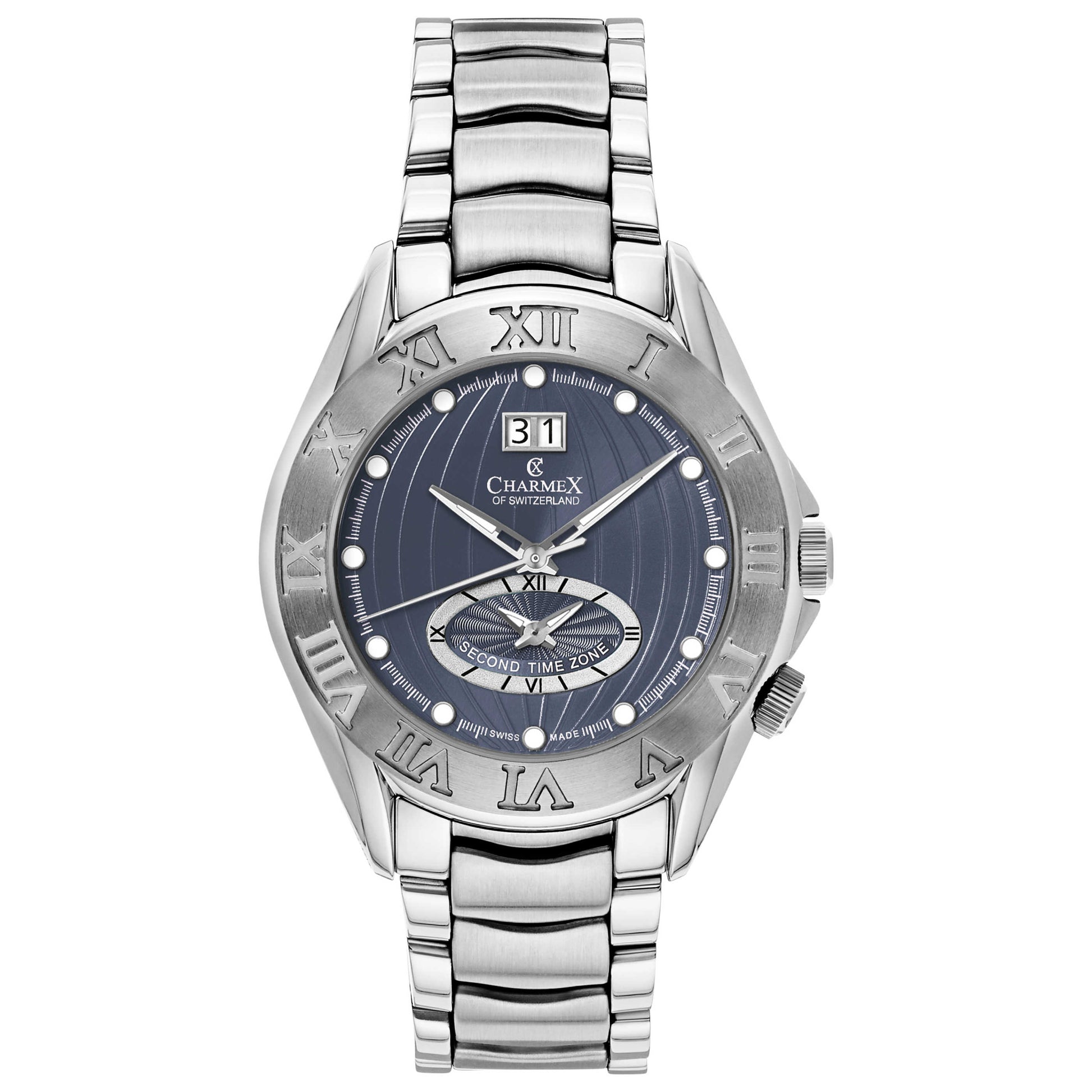 Front view of Charmex Globetrotter Men's Swiss Quartz (Battery-Powered) Watch 2327