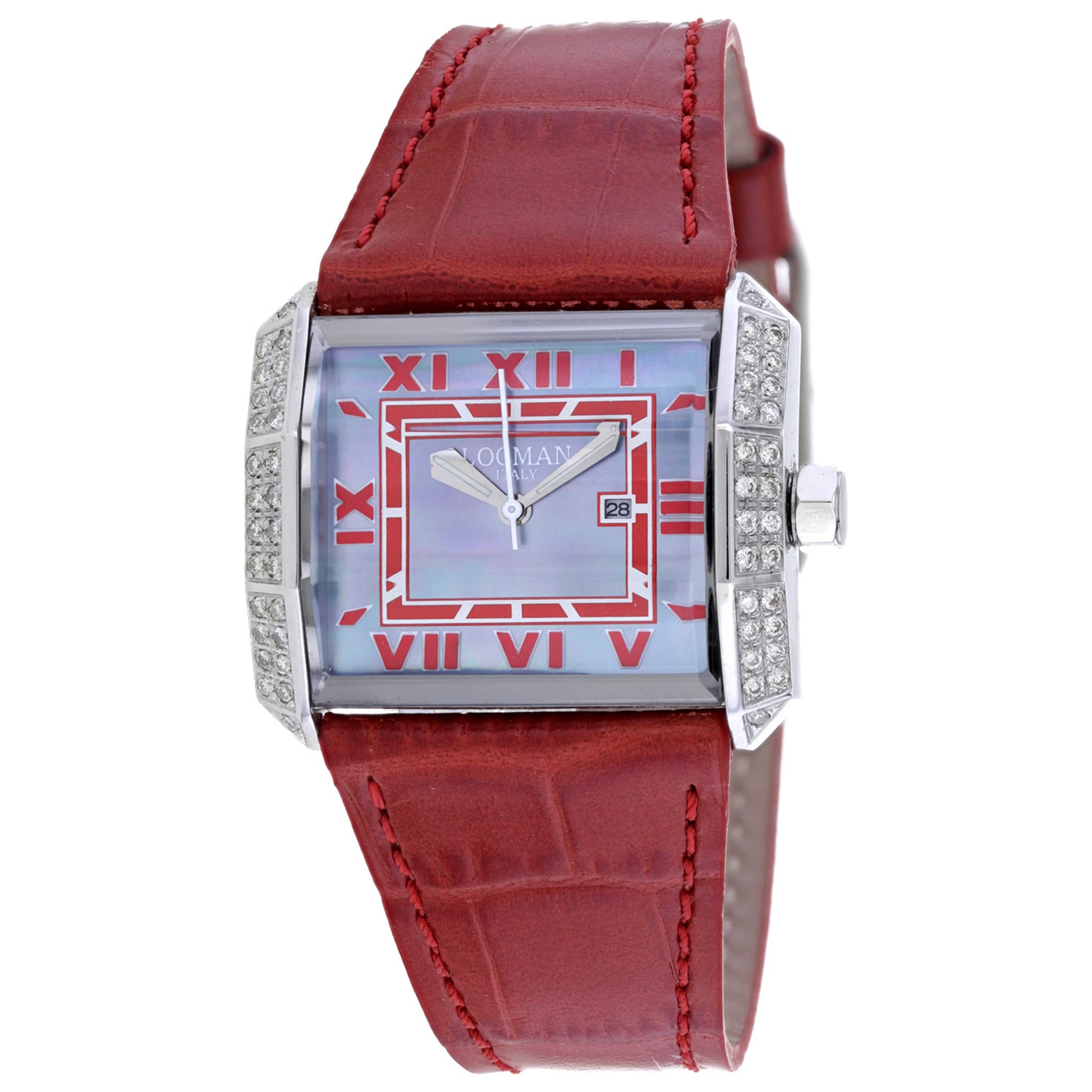 Front view of Locman Classic Women's Quartz Watch 232GRAYDC/RDLE