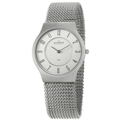 Front view of Skagen Mesh Men's Japanese Quartz (Battery-Powered) Watch 233LSS3L