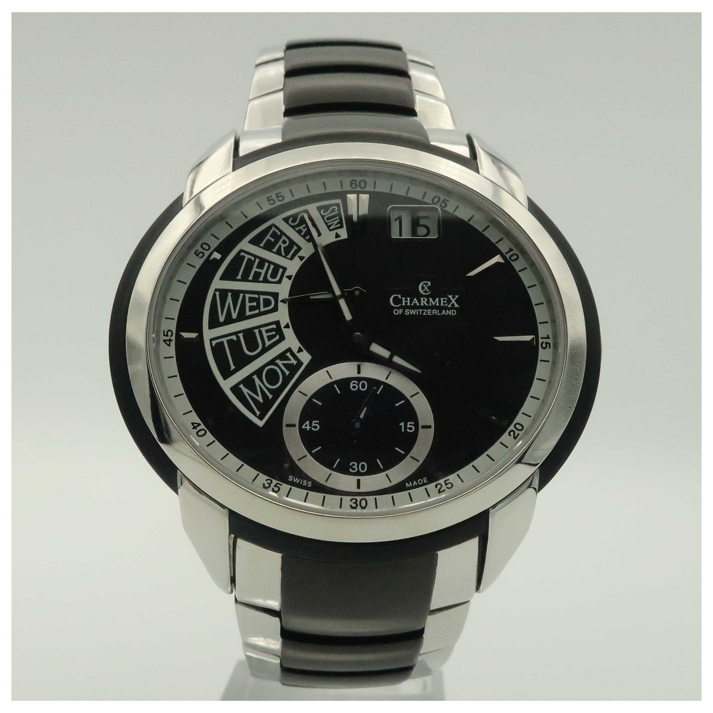 Front view of Charmex Portofino Men's Swiss Quartz (Battery-Powered) Watch 2371-PO