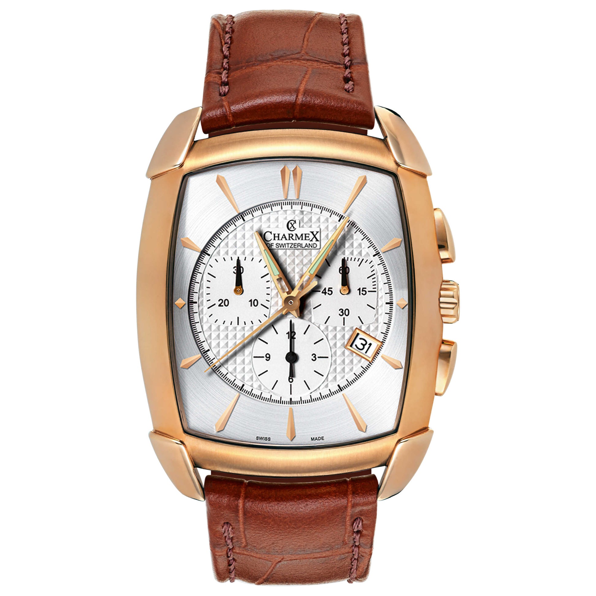 Front view of Charmex Evian Men's Swiss Quartz (Battery-Powered) Watch 2380