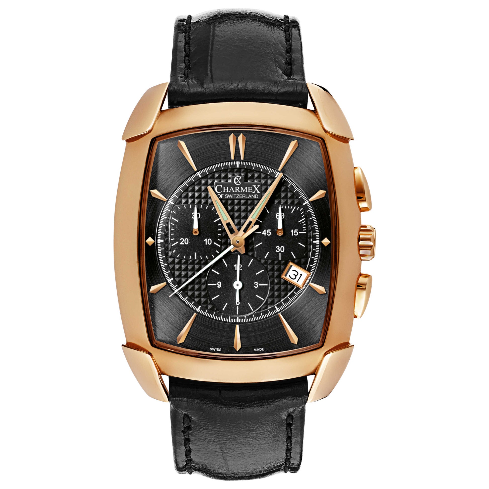 Front view of Charmex Evian Men's Swiss Quartz (Battery-Powered) Watch 2381