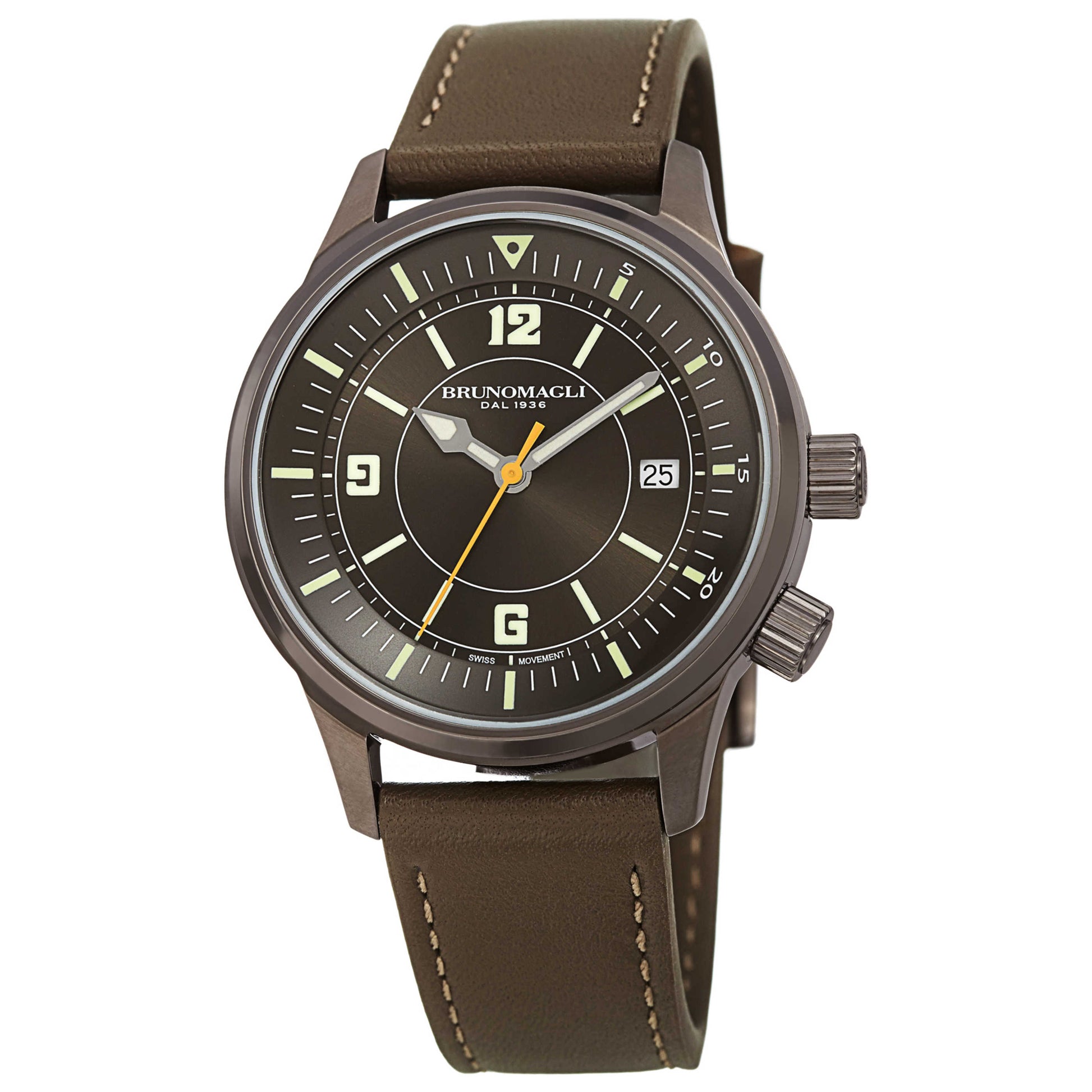 Front view of Bruno Magli Vittorio Men's Quartz Watch 24.191281.GH