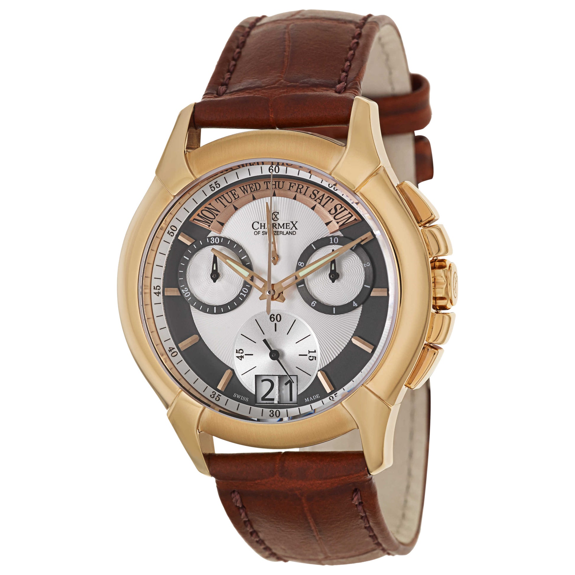 Front view of Charmex Zermatt Men's Swiss Quartz (Battery-Powered) Watch 2400