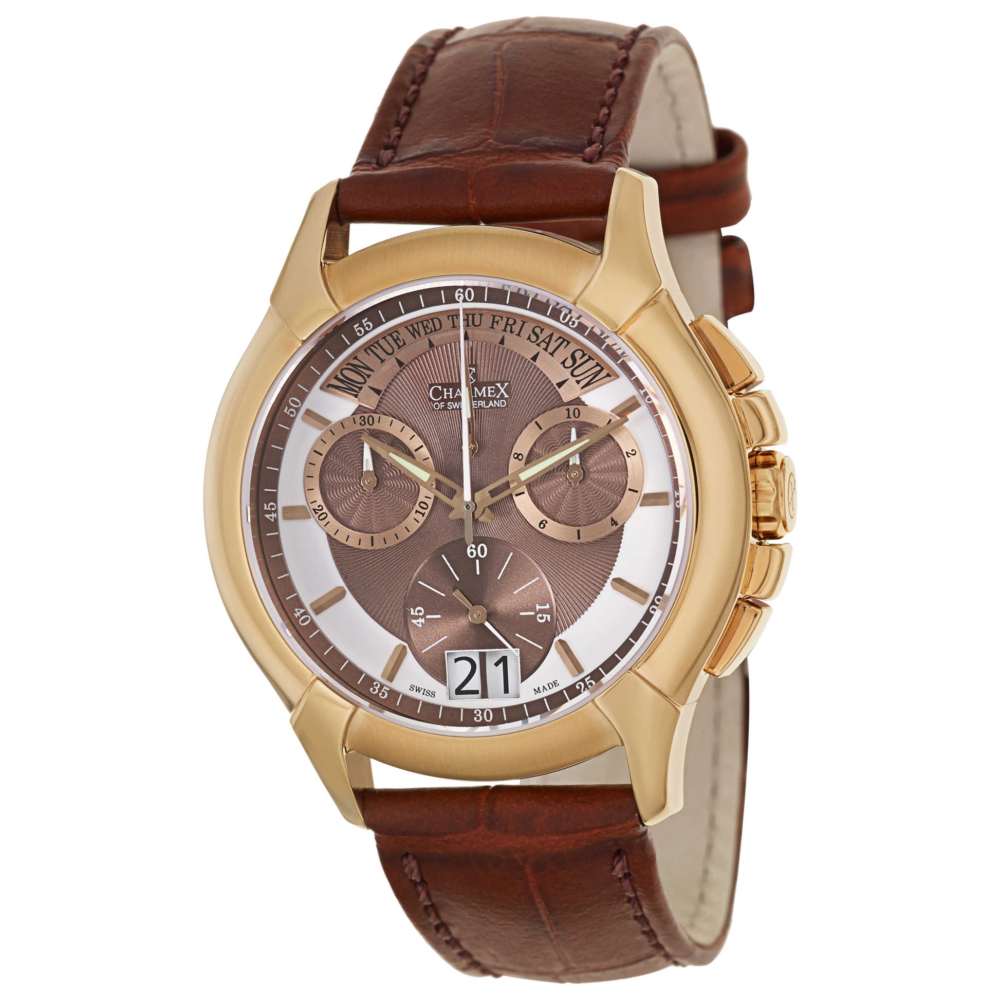 Front view of Charmex Zermatt Men's Swiss Quartz (Battery-Powered) Watch 2402