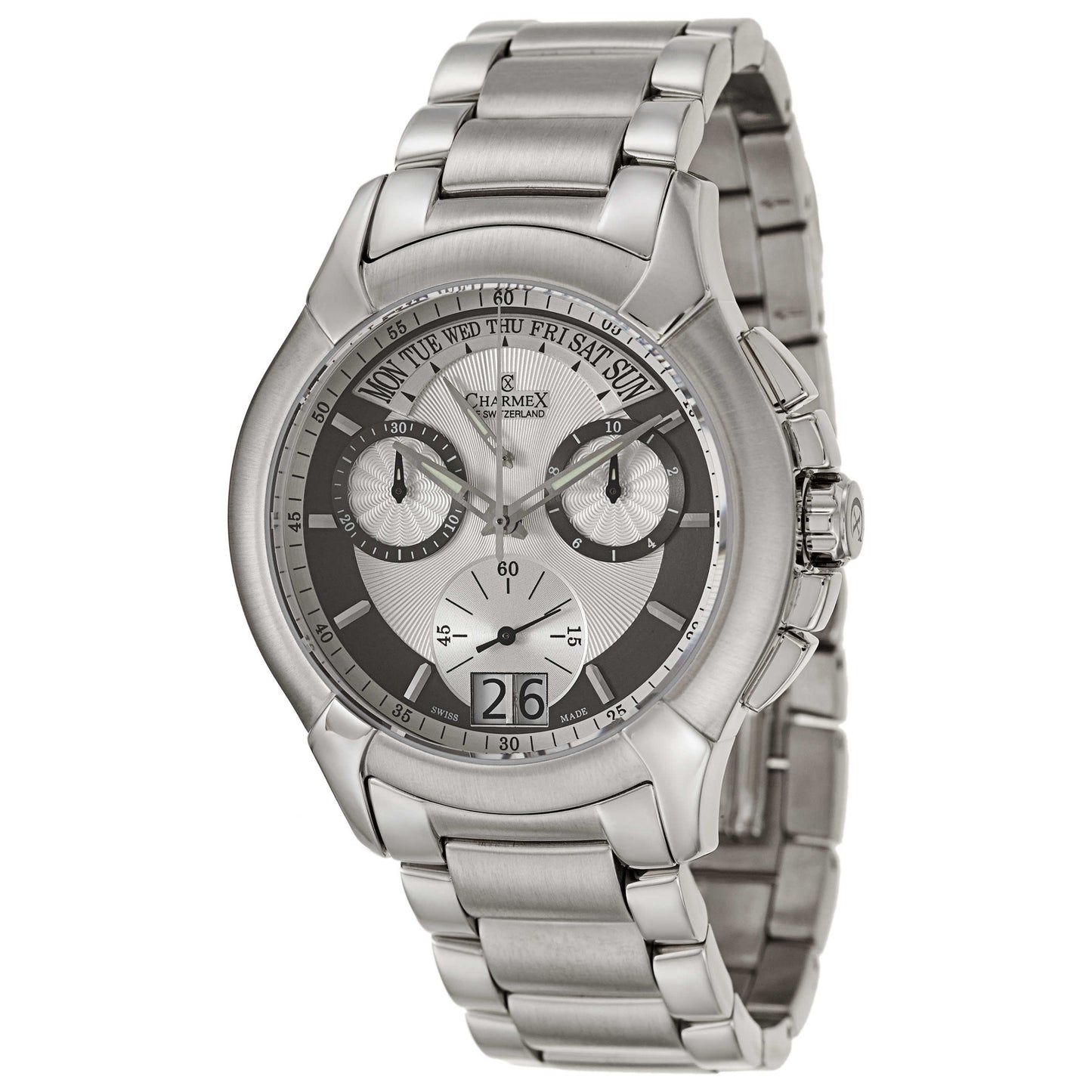 Front view of Charmex Zermatt Men's Swiss Quartz (Battery-Powered) Watch 2410