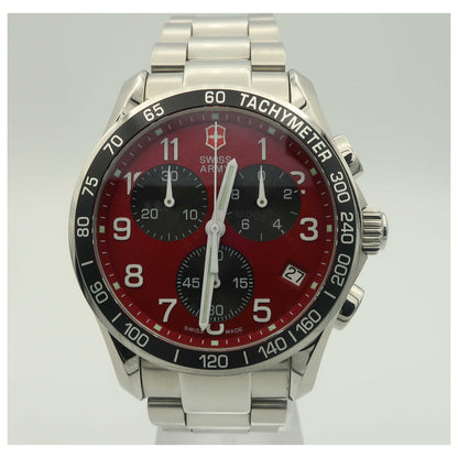 Front view of Victorinox Swiss Army Chrono Classic Men's Swiss Quartz (Battery-Powered) Watch 241148-PO2
