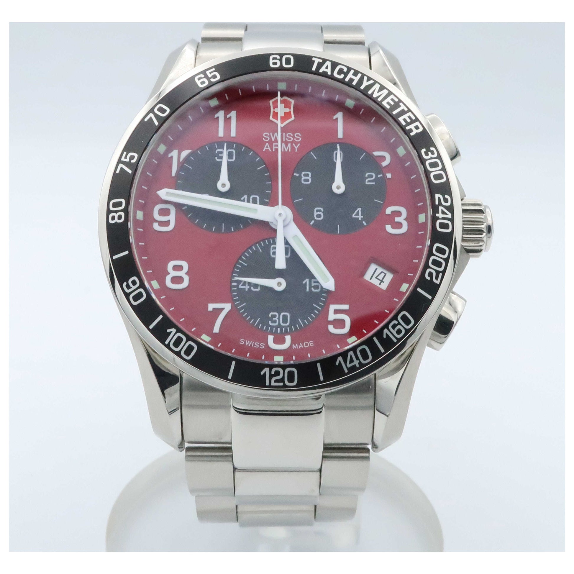 Front view of Victorinox Swiss Army Chrono Classic Men's Swiss Quartz (Battery-Powered) Watch 241148-PO