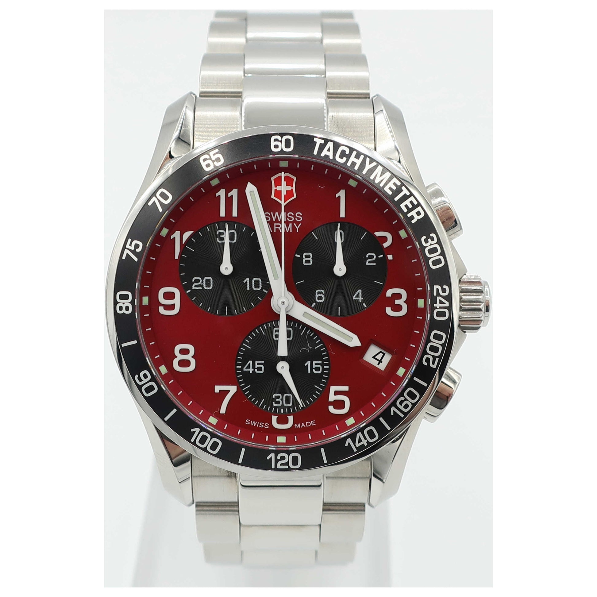 Front view of Victorinox Swiss Army Chrono Classic Men's Swiss Quartz (Battery-Powered) Watch 241148-SD